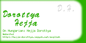 dorottya hejja business card